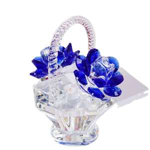 <span class=keywords><strong>Cesta</strong></span> de flores de cristal decoración sala de estar gabinete de vino regalo de boda maestro regalo del Día DE LA MADRE regalo de <span class=keywords><strong>Navidad</strong></span> de cristal - Product Image 1