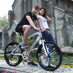 Vélo <span class=keywords><strong>de</strong></span> montagne en acier carbone à cadre entièrement antichoc <span class=keywords><strong>de</strong></span> 19 <span class=keywords><strong>pouces</strong></span> avec 21 vitesses, taille 26, frein à disque en alliage d'aluminium - Product Image 2