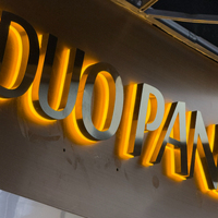 Enseigne lumineuse personnalisée en métal rétroéclairé DakeSign, signalétique publicitaire décorative pour restaurant et exposition