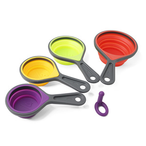 Ensemble de 4 tasses et cuillères à mesurer en silicone, pliables, pour la pâtisserie - Product Image 6