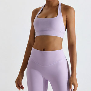 Soutien-gorge de sport pour femme à maintien élevé, dos croisé, respirant, séchage rapide, grande taille, léger, antibactérien, pour yoga, gym et fitness - Product Image 1
