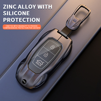 Nouvelle coque de protection en alliage de zinc pour clé de voiture, design aérodynamique, en métal et silicone, pour télécommande intelligente Hyundai 2018-2026