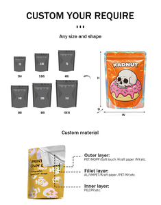 Custom Printed Design Food Grade Laminated Plastic Heat Seal Individual Single Cookie <b>Packaging</b> <b>Bags</b> with Window - Product Image 4