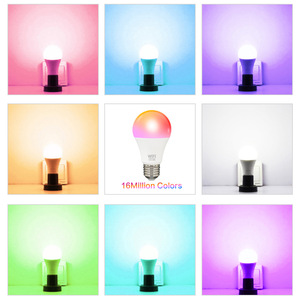 Nouvelle ampoule intelligente 9W 10WE27 E26 110V 220V, lumière RGB colorée, dimmable, compatible <span class=keywords><strong>Alexa</strong></span>, ampoule LED intelligente Wifi - Product Image 6