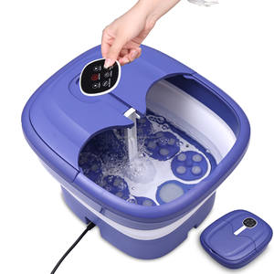 Amazon Trending Producten Inklapbare Elektrische Verwarmde Voet Spa Bad Massager Machine Met Automatische <span class=keywords><strong>Massage</strong></span> Rollers En Bubble - Product Image 1