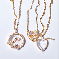 Collier médaillon cœur plaqué or 18 carats avec boîte photo, ouvrable, en verre transparent, pendentif DIY, bijoux pour femmes et filles, vente en gros