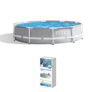 <span class=keywords><strong>Piscine</strong></span> <span class=keywords><strong>hors</strong></span> <span class=keywords><strong>sol</strong></span> ronde <span class=keywords><strong>INTEX</strong></span> 26700, 10 pieds x 30 pouces, ABS, résistante aux perforations, 3 plis, <span class=keywords><strong>pour</strong></span> la famille et les enfants, capacité de 1185 gallons - Product Image 1