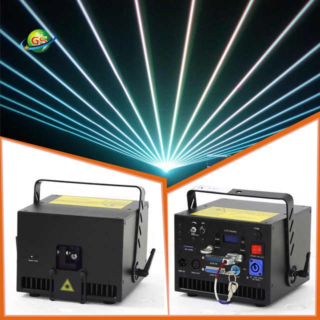 Night Club Special Effect LED Stage Lights Animated DJ Disco Laser RGBW 3W 30KPPS Full Animation DMX512 Sound-Activated IP54
