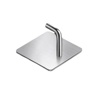 Support mural adhésif robuste en acier inoxydable sans perçage pour cuisine et salle de bain, crochet sans clou sans trace pour sacs, design moderne