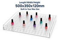 Boîte de présentation transparente pour vernis à ongles en acrylique Calic, 120 emplacements, pour salon de beauté, taille personnalisée, OEM, vente en gros