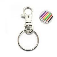 Wholesale 10mm Metal Split Key Ring Keychain Ring Matte black 10-50000pcs x