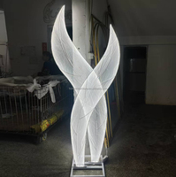 Fournitures de mariage décoration de scène Led papillon route Guide aile support lampadaire passerelle lumière décoration