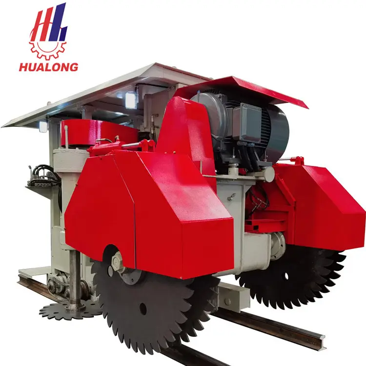 Hualong machinery HKSS-1400 tagliatrice di pietre da cava con seghe orizzontali e verticali per l'estrazione di mattoni di arenaria laterite