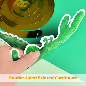 Kit per Festa di Compleanno a Tema Dinosauri con Decorazioni Jungle Dino e Striscione Personalizzato per il Primo Compleanno dei Ragazzi - Product Image 4