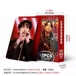 KPOP 92 piezas/caja Bangtan Boys JungKook JK Fototarjetas Lomo <span class=keywords><strong>Card</strong></span> - Product Image 5