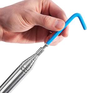 Pôle de récupération de disques de disc-golf télescopique, récupérateur de disques de disc-golf de 16 pieds, outil de préhension de disques de disc-golf avec crochet en acier inoxydable durable - Product Image 4