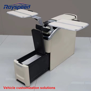Box Portaoggetti in Pelle di Lusso per Mercedes-Benz Classe V <span class=keywords><strong>W447</strong></span>/VITO V260 - con Tavolino Nascosto e Portabicchieri - Product Image 2