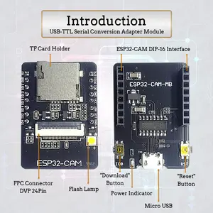 ESP32 CAM 2.4G WIFI-Entwicklungs karte 8MB PSRAM Unterstützt Bluetooth-Dual-Mode-Modul mit TF-Steckplatz für verschiedene IoT OV2640-Kameras