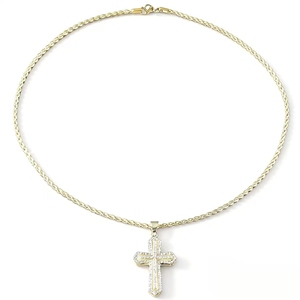 New Simple Popular Design Alloy Gold Plated <b>Cross</b> Pendant Necklace Hiphop Stainless Steel <b>Chain</b> Men's Necklaces Fashion Jewelry - Product Image 6