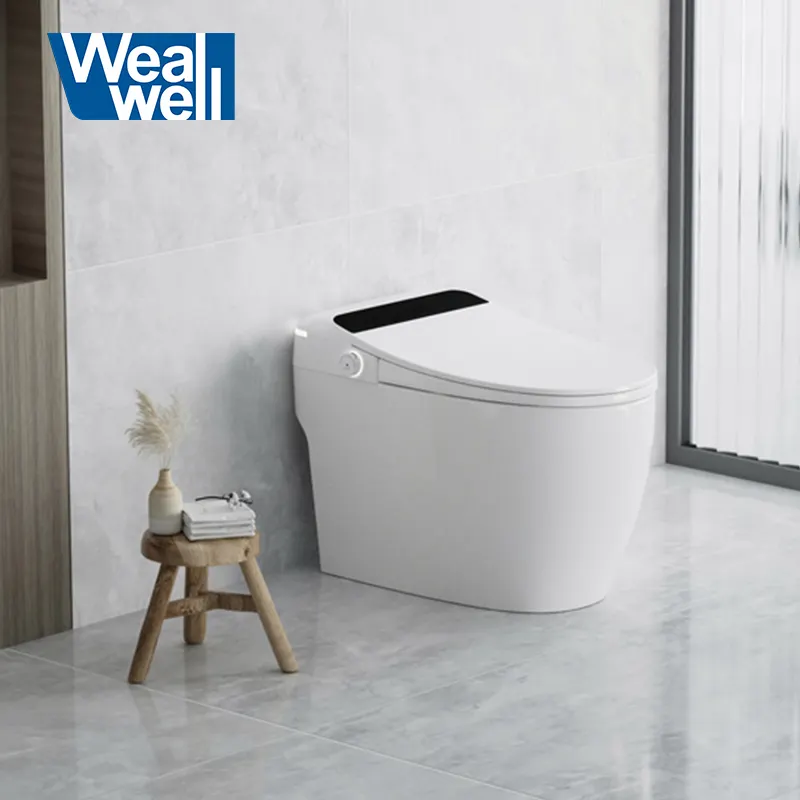 Wealwell toilettes intelligentes en céramique, une pièce, pied de bidet, Induction, chasse d'eau, télécommande