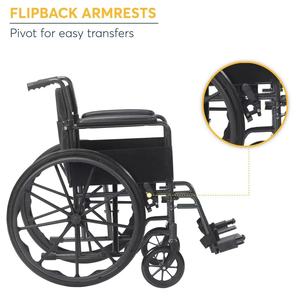 Fauteuils roulants manuels légers pliables pour le coffre de voiture, fauteuil roulant manuel pour personnes handicapées - Product Image 3