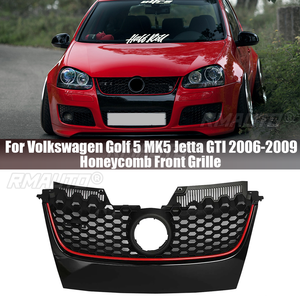 Rejillas Delanteras de Malla de Panal, Parrilla Central Superior, Parrilla Deportiva para Volkswagen VW Golf 5 MK5 Jetta GTI 2006 2007 2008 2009 - Product Image 1