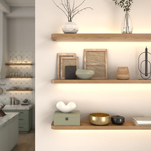Modern <strong>White</strong> Oak Radius LED Floating <strong>Shelf</strong> Handmade Floating <strong>Shelves</strong> with LED Wall Mounted Floating <strong>Shelf</strong> - Product Image 6