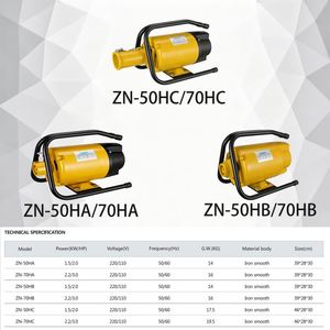 เครื่องสั่นคอนกรีต ZN50HB 1.5KW 110/220V 50/60Hz 14KG ตัวเครื่องเหล็กเรียบ - Product Image 5