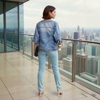 Veste en jean slim vintage de haute qualité à manches courtes pour femme, haut décontracté en denim pour l'été, style streetwear tendance