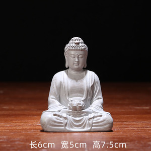 Decoración de paisaje, candelabro para sala de estar, patio de casa, <span class=keywords><strong>Buda</strong></span> Zen chino, artesanías de resina, adornos de escritorio de personajes - Product Image 6
