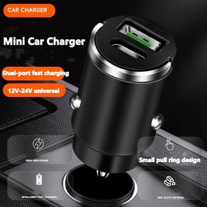 ที่ชาร์จในรถขนาดเล็ก100วัตต์ชาร์จเร็วสำหรับ <span class=keywords><strong>iPhone</strong></span> QC3.0 <span class=keywords><strong>MINI</strong></span> PD <span class=keywords><strong>USB</strong></span> Type C ที่ชาร์จโทรศัพท์ในรถยนต์สำหรับ Xiaomi ไฟแช็ก - Product Image 4