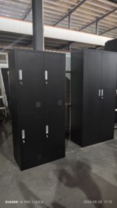 Factory Customized 4 Door Steel <b>Locker</b> Kd Structure <b>Metal</b> Clothes Storage Closet Steel Wardrobe with Adjustable Shelves - Product Image 3