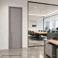 Porte intérieure en bois de couleur personnalisée, aspect bois, avec fermeture silencieuse pour la décoration des bureaux et des salles de réunion