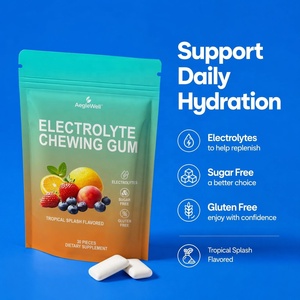 Chewing-gum électrolytique sans sucre, saveur tropicale, supplément d'hydratation sportive portable à croquer, étiquette privée personnalisée - Product Image 6