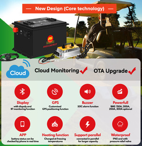 7 дней поступления в наличии у нас 48 В 105Ah литиевая тележка для гольфа батарея LiFePO4 6000 + циклы с зарядным устройством, приложение Bluetooth и экран дисплея - Product Image 2