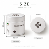 Boîtes en métal rondes noires mates de qualité alimentaire avec couvercle, personnalisables pour café et thé, idéales pour la vente en gros et l'impression de motifs.