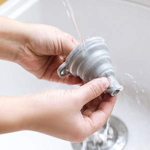 Funil De Silicone De Grau Alimentício Bpa Óleo Livre Água Líquido Mudança Preenchimento Transferência Universal Funil Dobrável Funil De Silicone Dobrável - Product Image 3