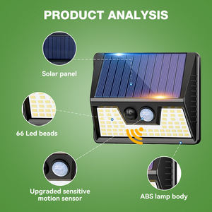 Nouveau Solaire Induction Pelouse Lune Lumineux Carré Blanc Plaques Solaire Applique Murale Décoration Porte Lumière Solaire pour Murs Extérieurs - Product Image 2