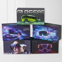 Boîtes rigides en papier personnalisées avec vernis UV localisé, pour emballage de luxe haut de gamme de lunettes de vue et de soleil 3D AR, avec couvercle et base, idéales pour cadeaux