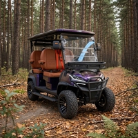 Voiturette de golf électrique tout-terrain surélevée 4 places avec batterie au lithium 72V
