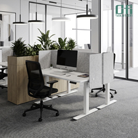 Écran de bureau acoustique en polyester à installation facile, cloison de bureau acoustique en PET pour espace acoustique commercial