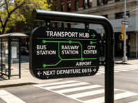 Signalétique de direction en aluminium pour extérieur, panneau de signalisation directionnel rotatif