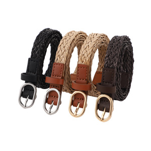 Woven <b>Elastic</b> Denim <b>Belt</b> D Ring Buckle Polyester Women's Fashion <b>Belt</b> For Leisure Summer 2026 - Product Image 5