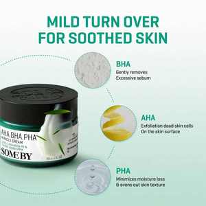Some By Mi Aha Bha Pha 30 Days Miracle Cream 60G Crème exfoliante pour le visage à la Centella Asiatica pour peaux sensibles - Product Image 4