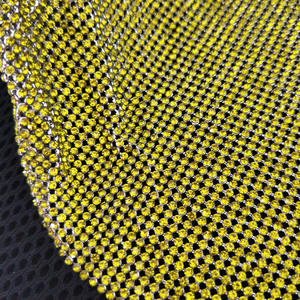 Tela de cristal de malla con diamantes de imitación y Base de Metal de cobre fluorescente ostentoso - Product Image 2