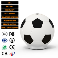 Altavoz Inteligente 3D de Fútbol para Niños, Personalizado OEM, con Sonido Blanco, de Silicona, Decorativo para el Hogar, con Luces LED de Hadas Nocturnas