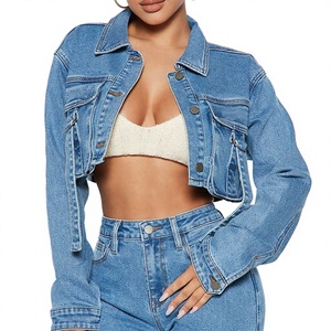 OEM ODM Women's <b>Denim</b> <b>Jacket</b> Custom Logo Vintage Streetwear Casual Jean <b>Jacket</b> Wholesale Clothing Factory - Product Image 1