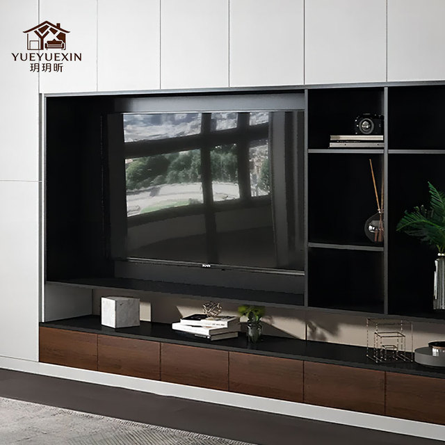 Apartment Friendly Nordic Style Tv Stand With Built-In Display Cabinets Living Room Home Furniture Living Room Tv Cabinet