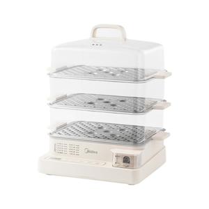 Vaporera eléctrica Midea de tres capas de acero inoxidable de 10L con tapa transparente antideslizante para uso doméstico en la cocina - Product Image 3