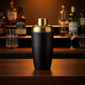 Mayur Exports - Juego de Coctelera Mini Duradera de 500 ml, Acero Inoxidable con Acabado Negro Dorado, Modelo 7093, para Uso en el Hogar y en Bares - Product Image 3